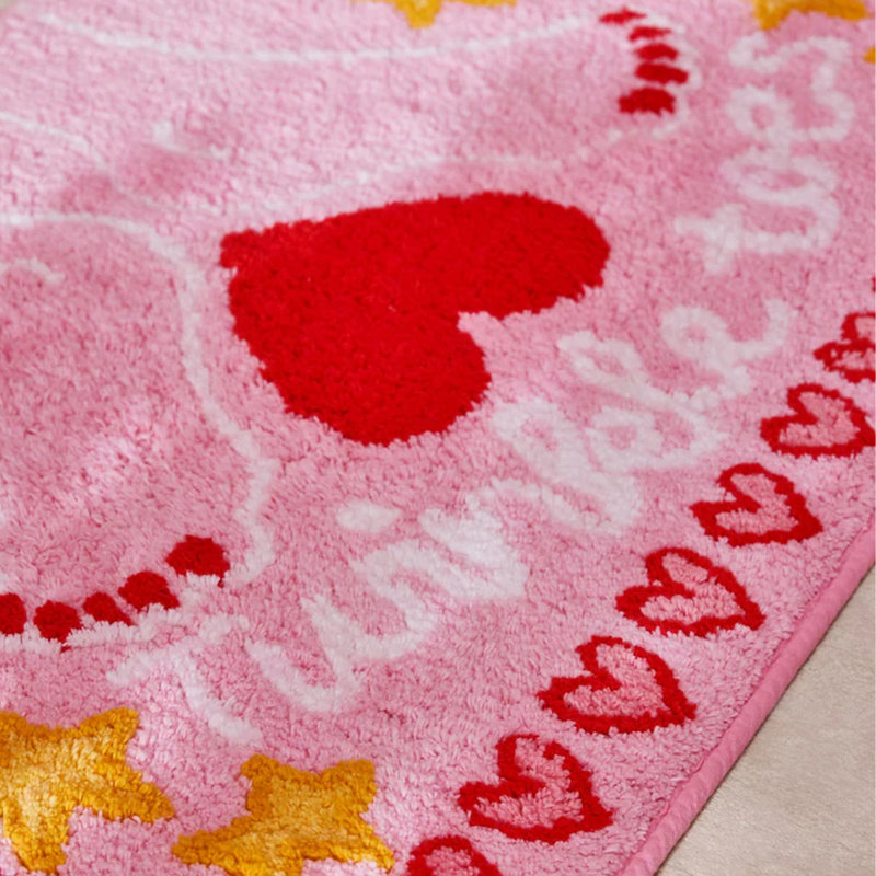 Cath Kidston Pink Twinkle Toes Slogan Bath Mat