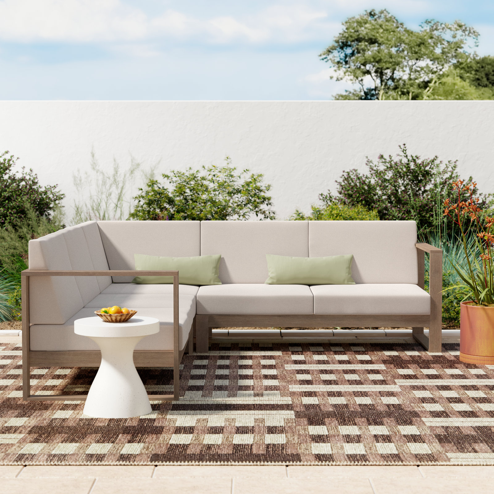Cove 90" Eucalyptus Patio Sectional