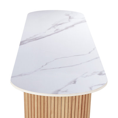 DIY Console Table Faux Marble Tabletop