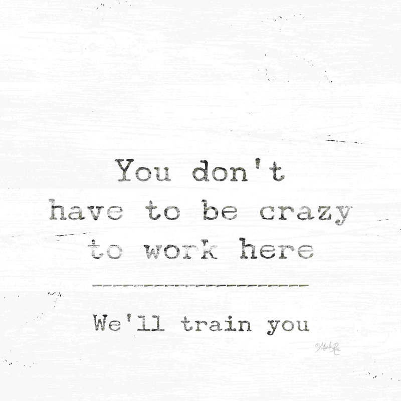 We We Will Train You - impression sur toile tendue, H 30 po x l 30 po