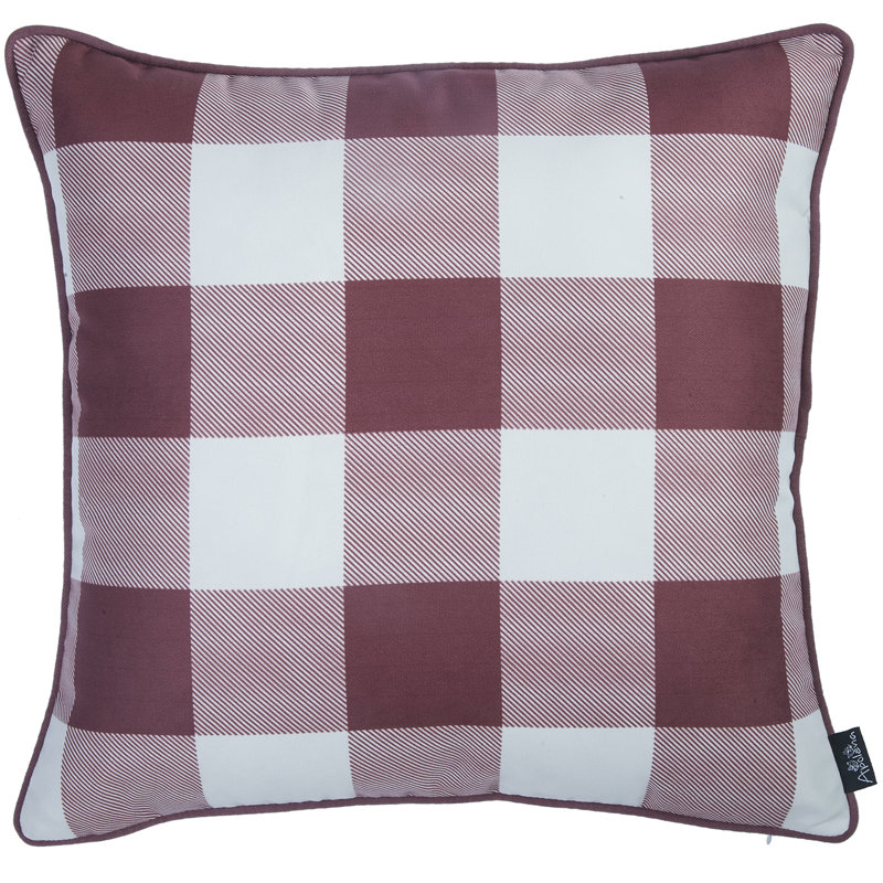 Autumn Plaid and Quote Decorative Pillow Covers Set of 2