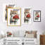 Chat amoureux tenant des fleurs - reproduction sur toile-86808725-86808724