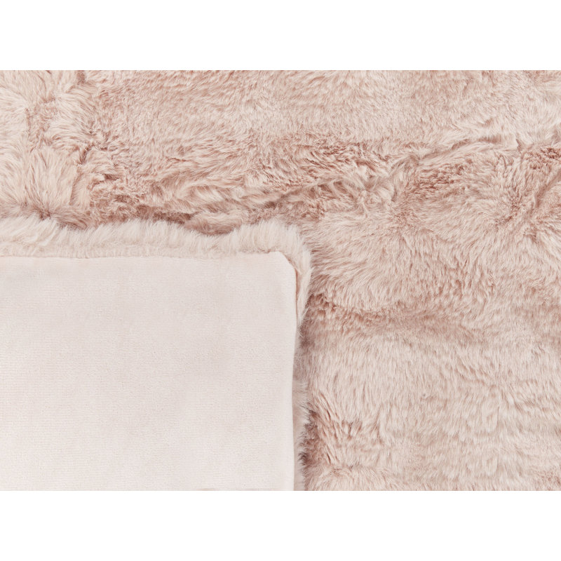 SALKA Polyester Striped Bedspread, Pink