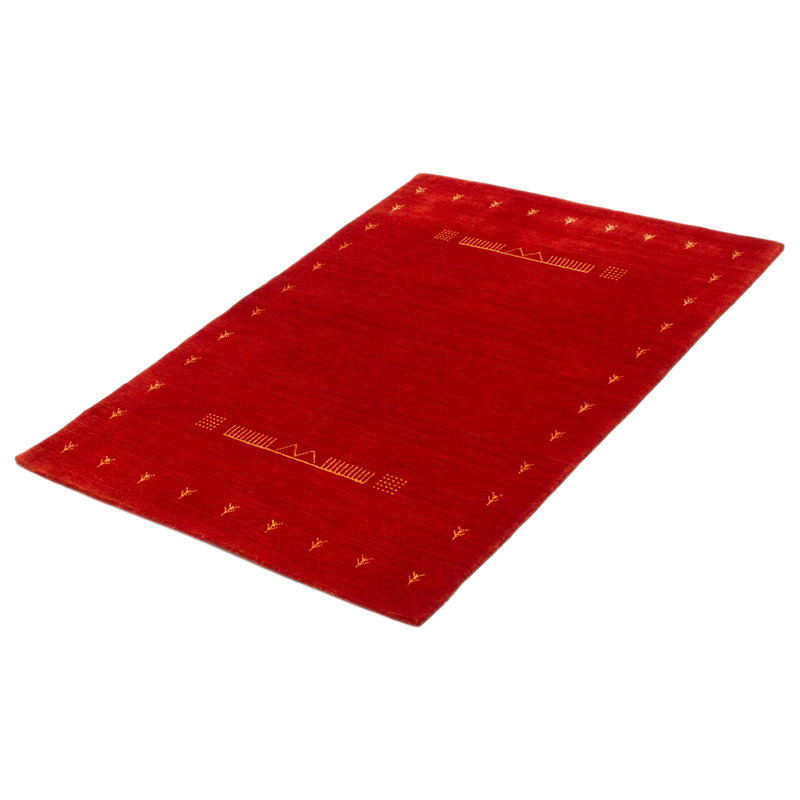Tapis rouge en laine New Age One-of-a-Kind Rectangle 3 pi 10 po x 5 pi 10 po