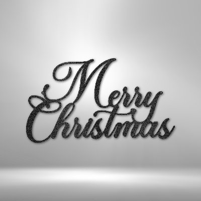 Merry Christmas Script  Steel Sign Laser Cut Powder Coated Home & Office Metal Wall Decor Multiple Sizes & Colors