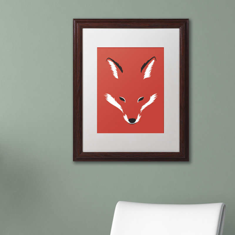 « foxy shape » par robert farkas, impression encadrée, H 14 po x l 11 po x P 0,5 po, Noir, Argent