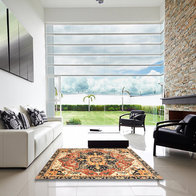 Tapis abstrait moderne 3095, Carré 5 pi