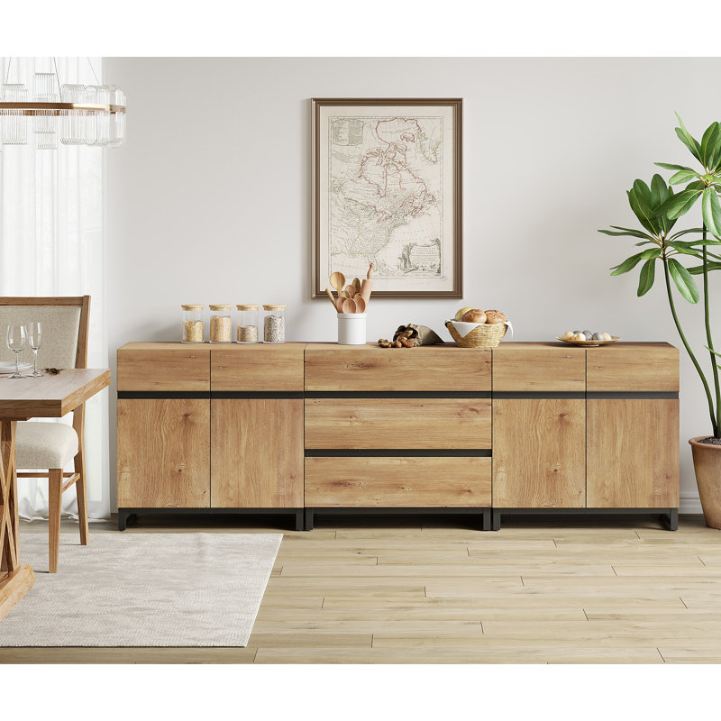 Lirah Manufactured Wood TV Stand, Oak