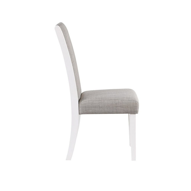 Chaise d'appoint rembourrée en lin gris Braston