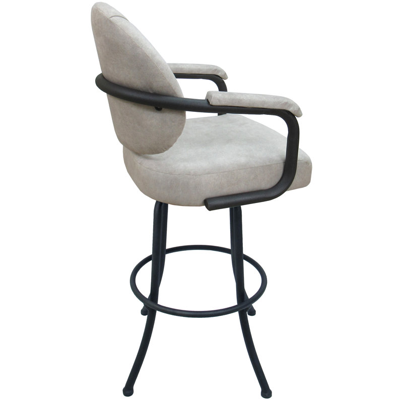 Tabouret de comptoir pivotant 26 po Verdale, Stucco de la valeur aberrante, Gris, Très grand 34 po