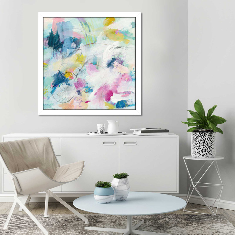Lumière du jour II - Peinture, Cadre blanc, H 31,5 po x l 31,5 po x P 1 po
