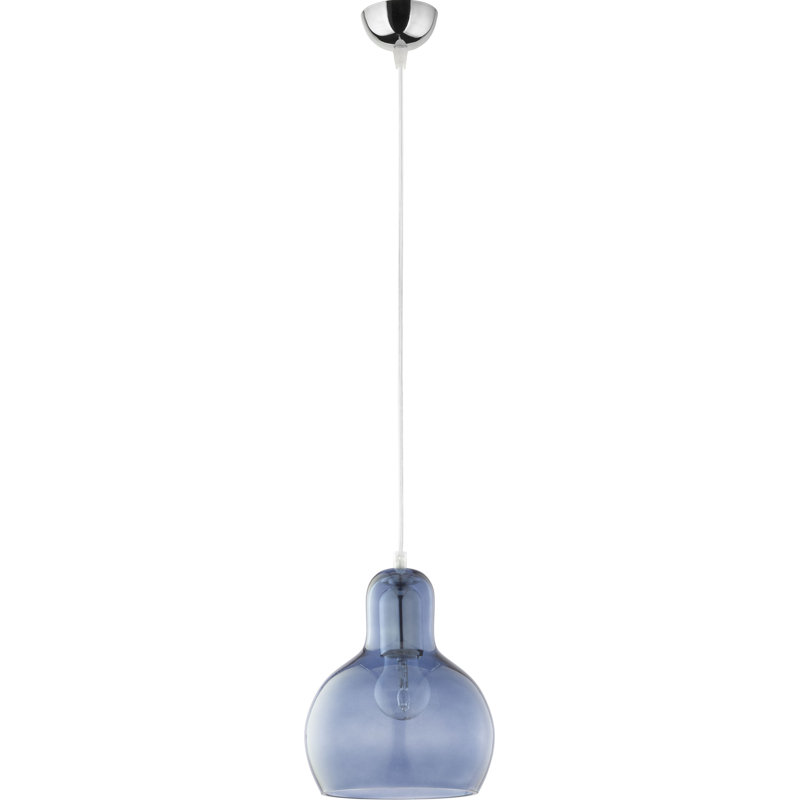 Aveona 1 - Light Black Single Pendant, Chrome, Blue