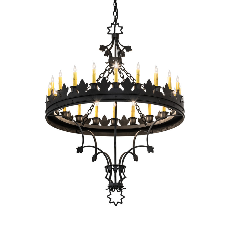 Lustre de roue pour wagon 20 lumières unique Dibenedetto