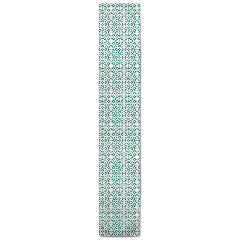 Milligan Tile Table Runner, 90" x 16", Teal