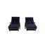 Fauteuils inclinables d'extérieur avec coussins -, pour patio et jardin, 2 chaises inclinables thermolaquées, base stable