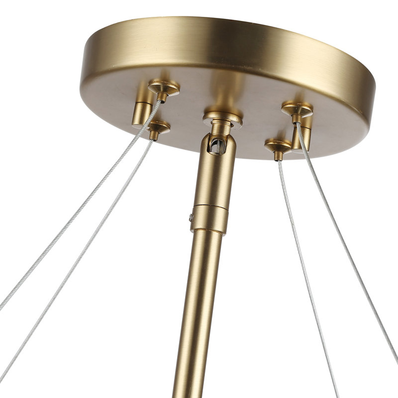 Marco 4-Light Semi-Flush in Brushed Champagne Bronze with Clear Glass