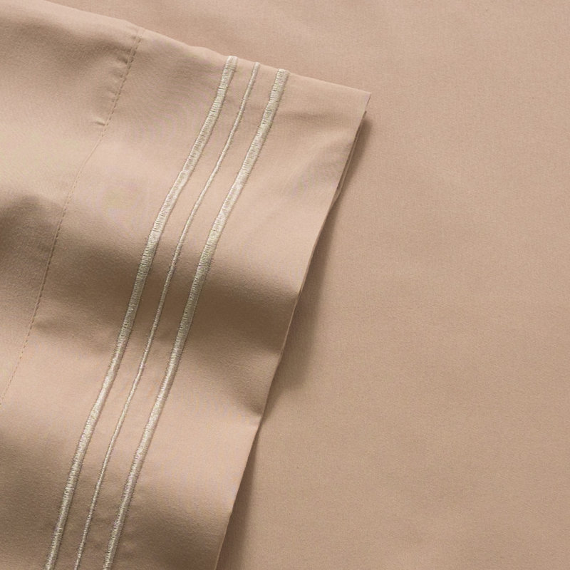 Luxurious Classic Soft Solid 1800 Series Microfiber Sheet Set, Various Colors and Sizes, Queen, Taupe