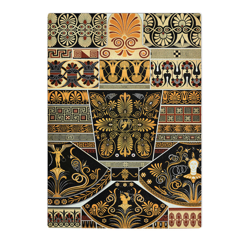 Glass Greek Pattern by Albert Racinet Chopping Board, 39 cm W x 28.5 cm L