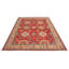 Tapis rouge / brun / bleu en laine noué à la main de conception unique 9 pi 4 po x 12 pi 9 po New Age Finest Ghazni