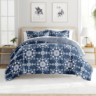 Édredon en duvet synthétique réversible Daisy Medallion