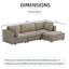 Canapé modulaire de 113 po avec repose-pieds et coussins épais de 113 po-1781778165-1781778166