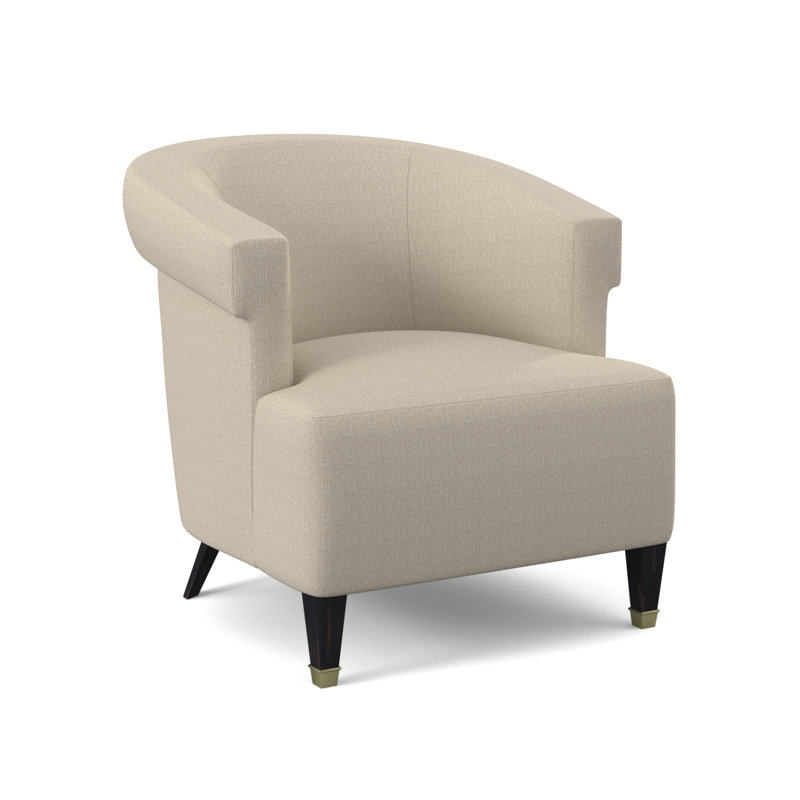 Fauteuil large de 30,5 po Madame, Tremplins ivoires, Ébène vintage
