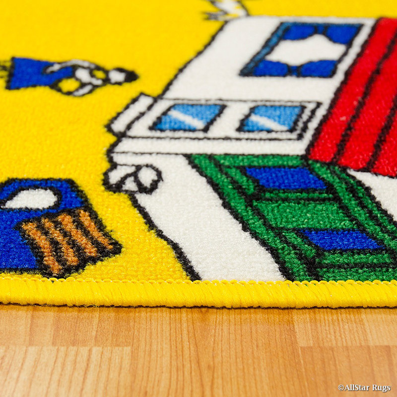 Abstract Nylon Rug, Rectangle 4'11" x 6'11"