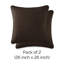 Ensemble de 2 taies décoratives matelassées à motif carré en microfibre à bords carrés avec passepoil de Southano Fine Linens, ensemble de 2, 26 po x 26 po, brun-399142847-399142845
