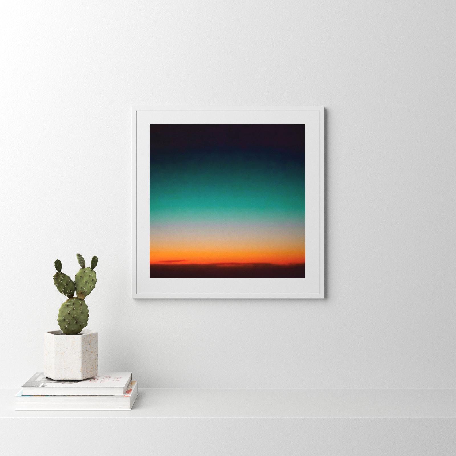 Sunrise Flying by Caroline Mint, White, 25.25" H x 25.25" W x 0.88" D