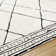 Argyle Machine Woven Polyester Area Rug in Charcoal/Cream
