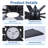 84 In Super Large Black Ceiling Fan With Remote Control 8 Blades
