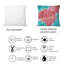 Rose et turquoise luxueux, art fluide abstrait - coussin décoratif moderne-1977957133