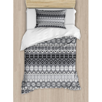 Rustic Polyester Geometric Shapes Duvet Cover