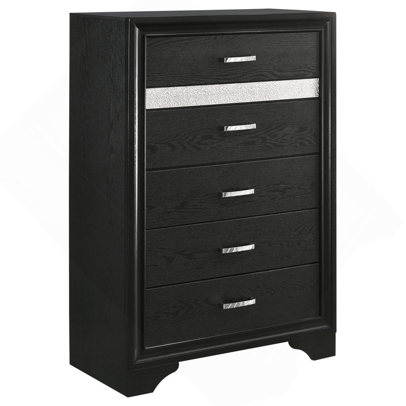 Commode et commode de chambre décorative, Noir
