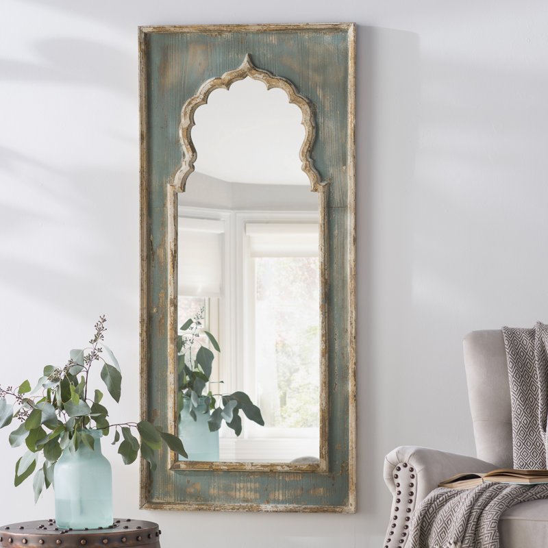 Miroir en bois peint