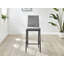 Kenesaw Luxury Breakfast Bar Stool in Quilted Design Velvet Black Leg - Modern Chic Kitchen-739694078