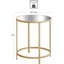 Table de bout en verre de 21,7 po de hauteur Morvyn