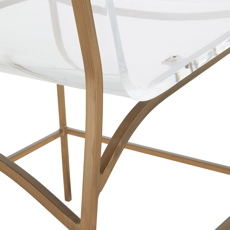 Chaise d'appoint Penelope en transparent, Or