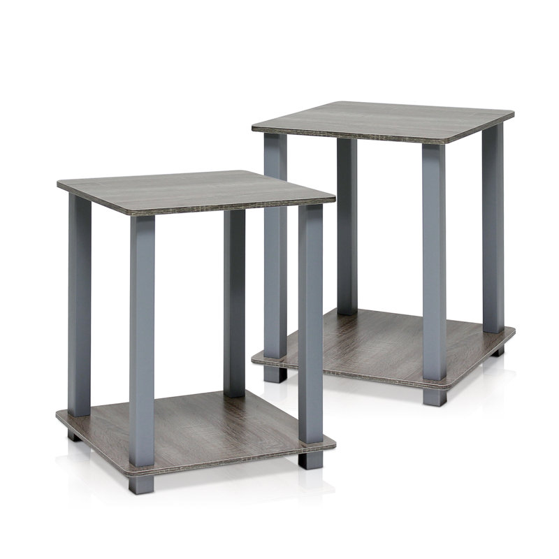Almaraz Side Table Set, French Oak/Grey