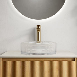 Lavabo rond de salle de bain contemporain