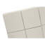 Lit, grand lit, tapissier, aspect lin beige, pieds en bois noir, transitionnel