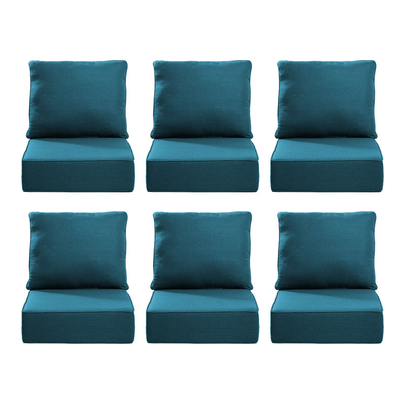 Outdoor Cushions For Patio Furniture,Outdoor Seat Cushion Set 24 X 24 X 6 Inch,Waterproof & Fade Resistant Outdoor Chair Cushions,Deep Patio Chair Cushion With Removable Cover