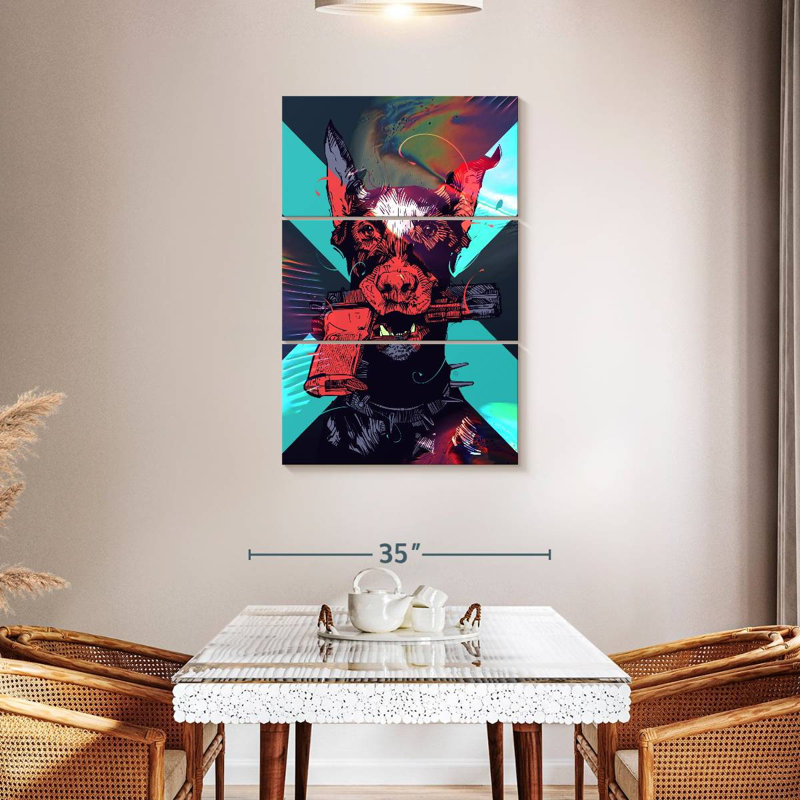 Brampt Dobergun, 45" H x 28" W