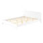 Lit en bois de pin massif, grand et stable, sans sommier, couleur blanche-1947101201-1947101202