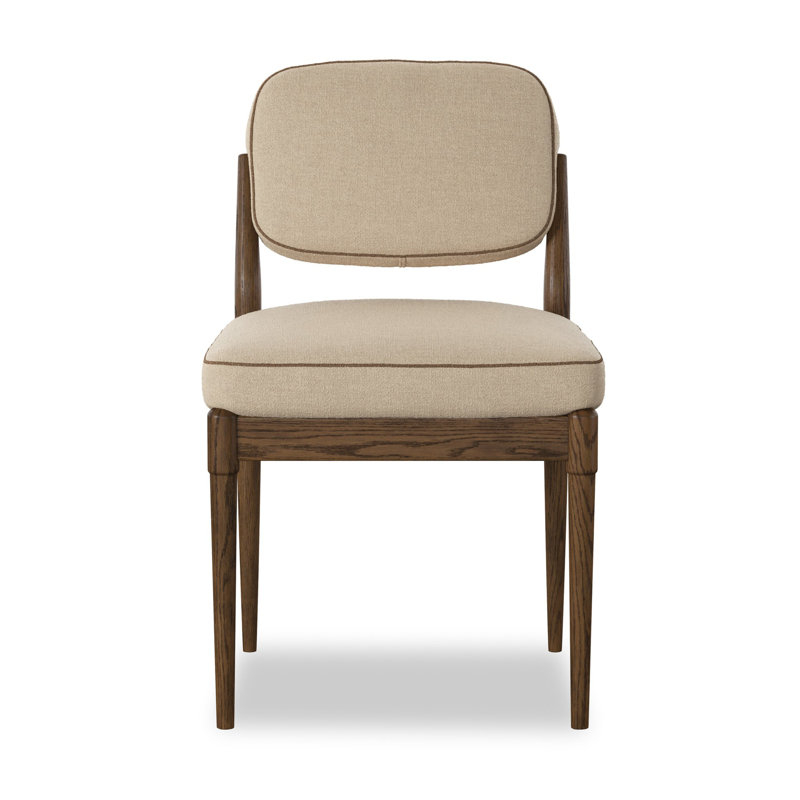 ESTHER Upholstered Dining Chair, Antwerp Taupe, Drifted Oak