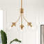 Lustre 3 lumières Meridian en laiton naturel-1023362859