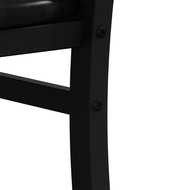 Retro Rectangular Stretch Dining Table, Black/Gray, Black/Gray