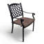 Stacking Patio Dining Armchair with Cushion
