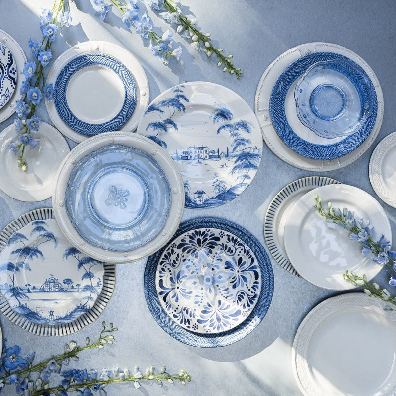 Country Estate Dessert/Salad Plate, Delft Blue/White