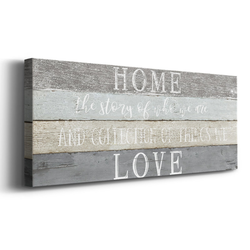 « Home » et cœur, H 12 po x l 30 po x P 1,5 po